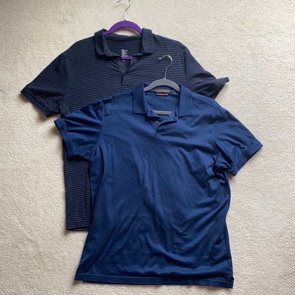 BUNDLE H&M and J Hilburn Navy/Black polo Large